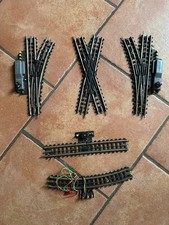 Trix Express H0 Weichenpaar, Kreuzung, Entkuppler, Anschlussgleis, Pappschwelle