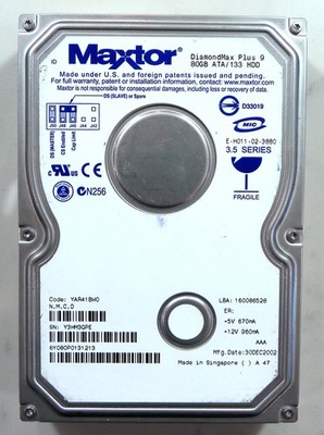 MAXTOR DiamondMax Plus 9 80Gb IDE PATA ATA/133 Internal Hard Drive HDD Tested GD