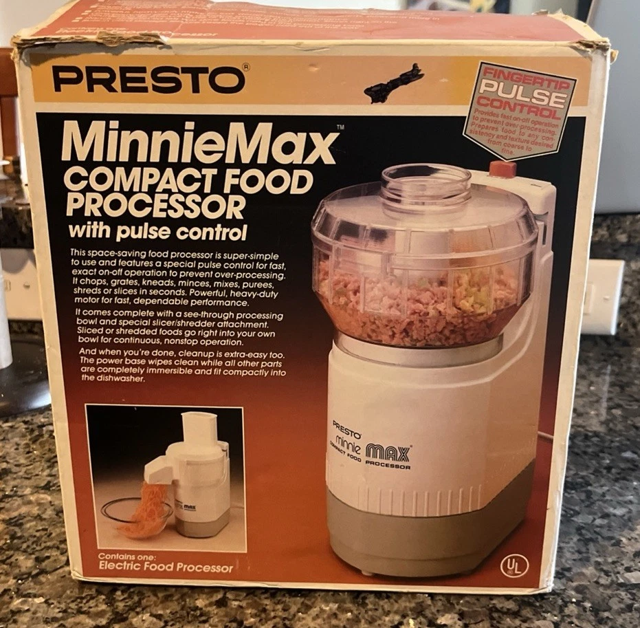 PRESTO Mini Max Compact Food Processor with Pulse Control Vintage