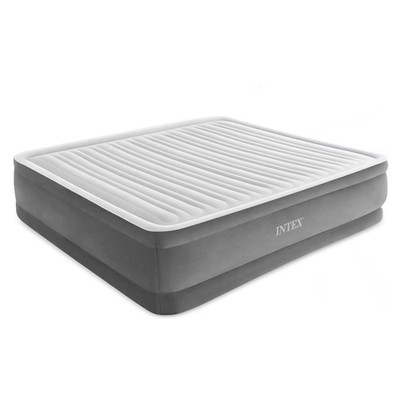 Intex 18'' Inflatable Elevated Premium Comfort Airbed with Built-In Pump, King