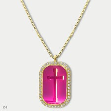 Stunning Colorful Jesus Christ Crucifix Cross Fashion Pendant Necklace Chain Pic
