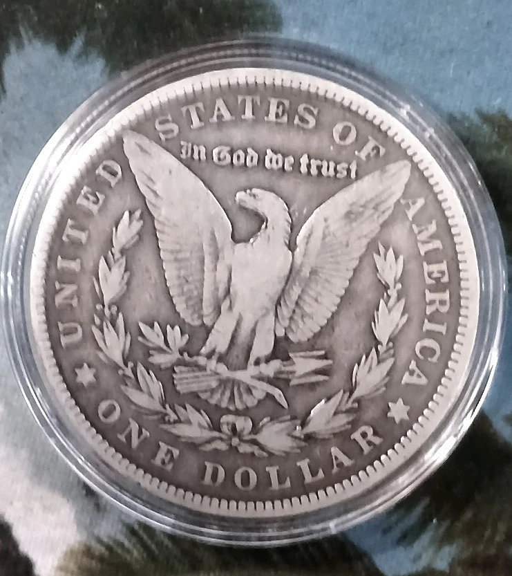 1902 (P) Morgan Silver Dollar - 1 ea - 90 % Pure Silver- Very Fine - In Capsule - Image 2 of 2
