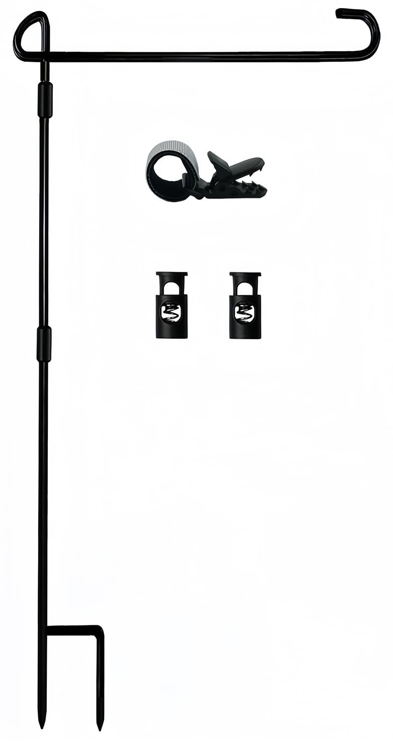 Garden Flag Pole Stand Holder Garden Flags For Outside With Flag Stopper And Cli