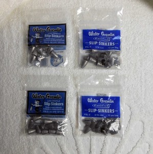 Water Gremlin Low Profile Slip Sinkers PSL-2 3/16-Size (4 Bags)
