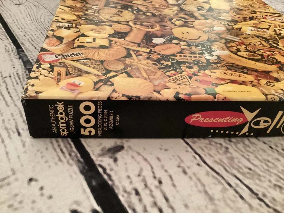 VTG Hallmark Springbok Smiley Mr Peanut Presenting Yellow Jigsaw Puzzle 500 Pc - Image 4 of 4