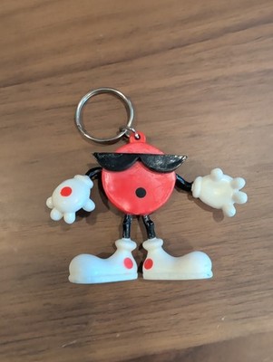 Vintage 7 Up Mascot Cool Spot Red Dot Toy Keychain 7Up 1991 Figure 3''