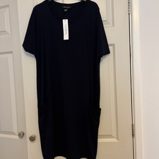 Long Tall Sally Short Sleeve  Tunic, labelled S (but is size 12), Navy Blue