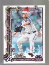 2025 Topps Holiday Spencer Schwellenbach Santa Hat Variation Card #H199 Rookie