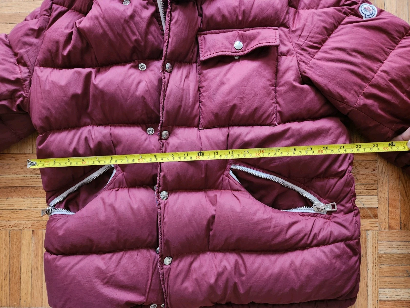 Moncler Lioran Down Jacket Puffer Coat 4 Genuine Maya Burgundy XL *SHIPS TODAY image 15