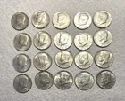 20 Kennedy Half Dollars 40% Silver - 4 Coins of each year -  1965 to 1969