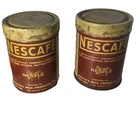 Vintage Nescafe 4 oz. Tin with Lid Lot of 2