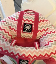 Hugaboo Portable Infant Seat Pink Gray White Chevron Pattern