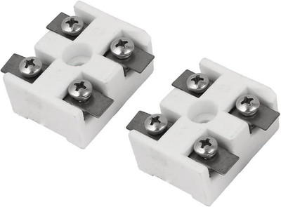 Ceramic Terminal Blocks Hi Temp Porcelain Connectors 2 Way Electrical Cable 30A