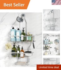 Shower Caddy Hanging - Never Rust Shower Organizer - Aluminum Over The Head C...