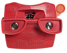 Vintage View Master 3D Viewer Red Classic Toy Slide Viewer Orange Handle USA