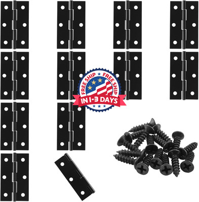 Pack 12 bisagras para puerta de gabinete de 2,5 pulgadas con tornillos de montaj