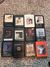 Lot Of 12 Classic Rock 8 Track Tapes  Cooper - Eagles - Cars -Aerosmith- ELO Etc