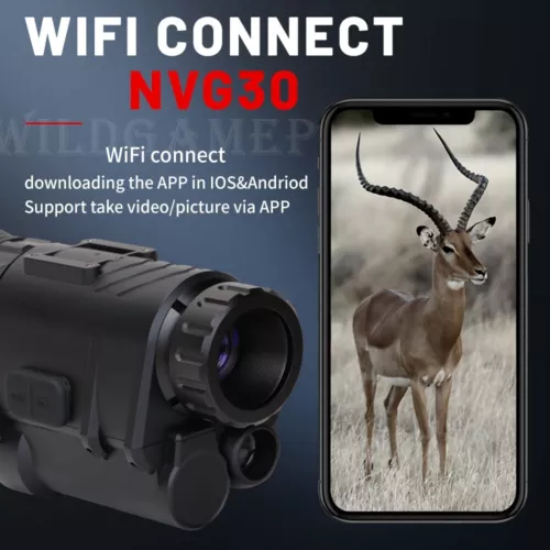 NVG30 with Helmet Night Vision Monocular Wide View 40° 940nm IR Digital Starligh - Picture 8 of 11