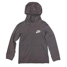 Nike Boy's Lightweight Pullover Hoodie Gunsmoke Sz XS AQ9415-027
