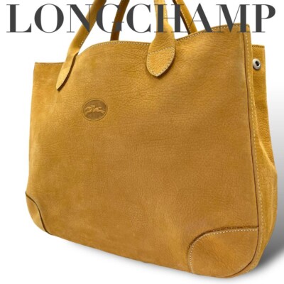 LONGCHAMP VINTAGE Yellow Leather Handbag AM216