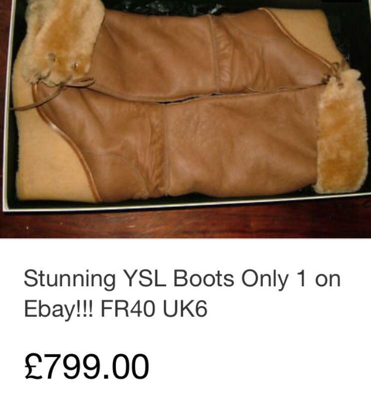 SAINT LAURENT Stivali YSL Splendididi! Solo su eBay FR40 UK6