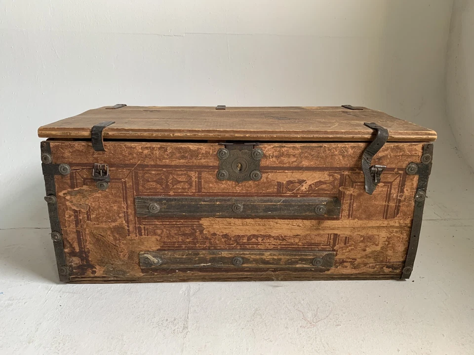 Baúl vaporero antiguo vintage Goyard Louis Vuitton siglo XIX Foto 2 de 4