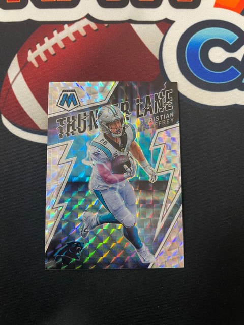 2022 Panini Mosaic Christian McCaffrey #TL-4 Mosaic Prizm Thunder Lane Panthers