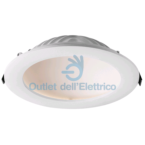 WIVA 41100119 WL ELBA RD FISSO DWL FIX 18W NW BIANCO COMPLETO DI ALIMENTATORE