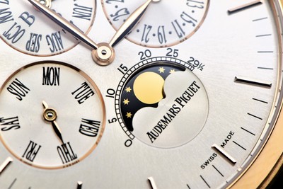 2011 Audemars Piguet Jules Moonphase 18k Rose Gold Perpetual Calendar  26390OR | eBay