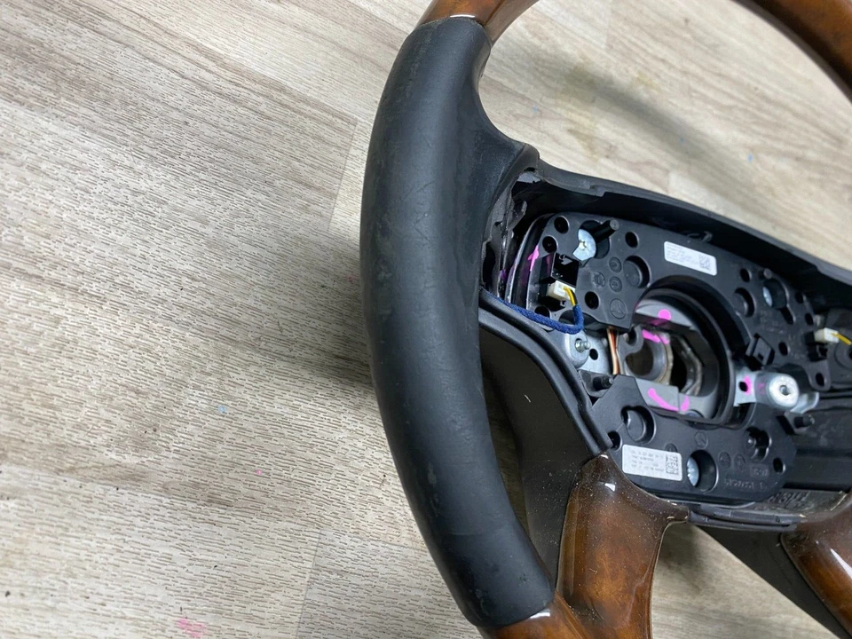 MERCEDES BENZ W221 S550 S600 CL500 OEM 07-13 RODA DE DIREÇÃO DIANTEIRA COURO MADEIRA - Imagem 3 de 4