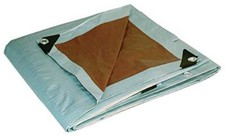 16x20 Multi-Purpose Silver/Brown Heavy Duty Poly Tarp 16'x20' 