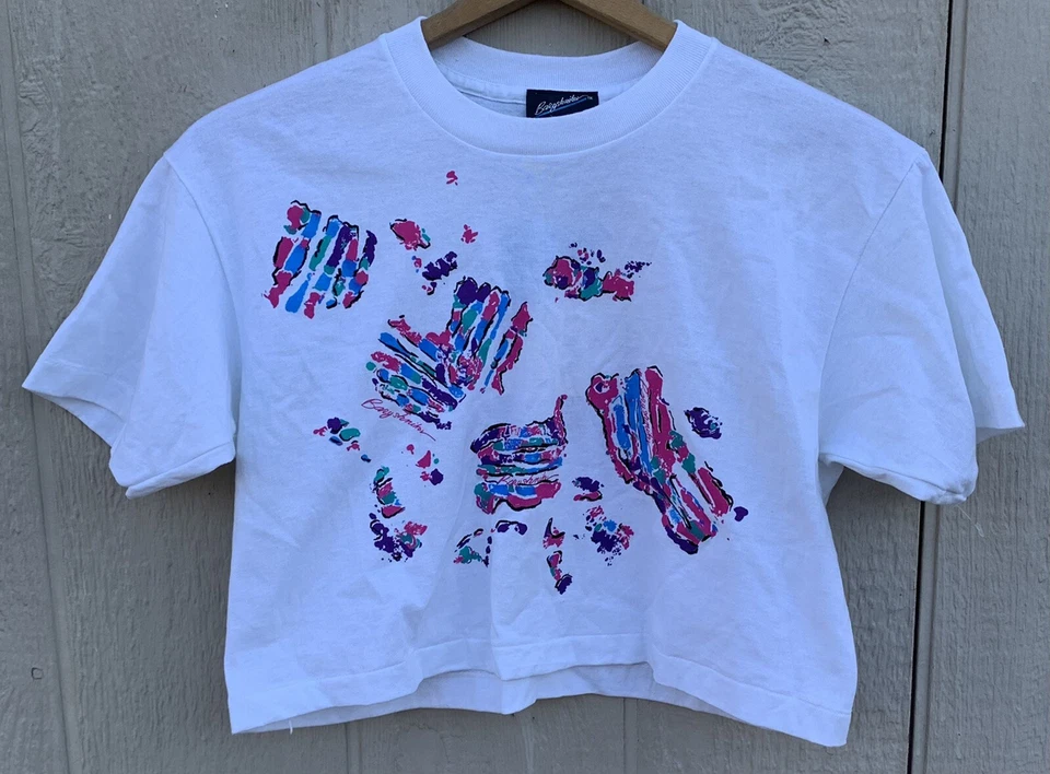 Camiseta corta vintage Baryshnikov Body Wear camiseta corta media camisa años 80 talla S Foto 2 de 4