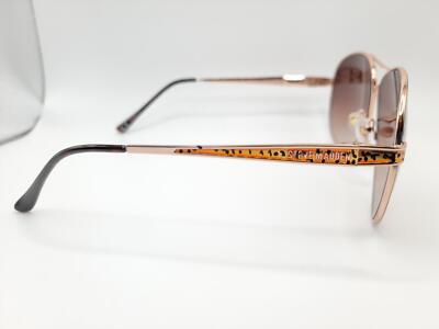 Steve Madden Gold and Brown Aviator Sunglasses Steve Madden Retro Future Split Aviator Sunglasses Gold  main image 2