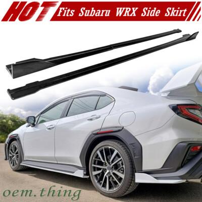 Unpainted ABS Fits Subaru WRX VB 5th Sedan DTO Type Side Skirts Extension 2026
