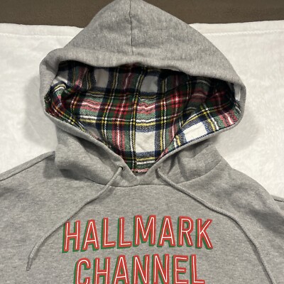 Hallmark Channel #1 Fan Christmas Theme Women’s Small Gray Hoodie  Sweatshirt EUC