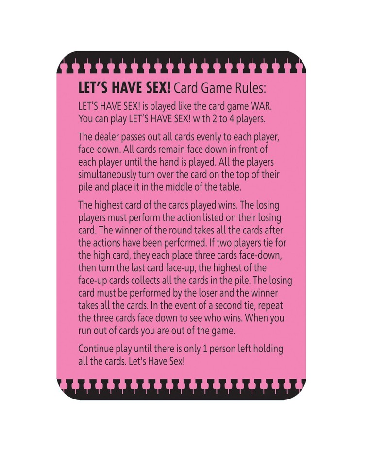 Little Genie Pleasurably Enjoyable Let's Have Sex Adult Card Game, New