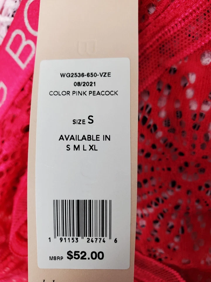 Paquete de 5 bragas de encaje transpirables pequeñas BCBG para mujer negras marrones borgoña rosa Foto 4 de 4