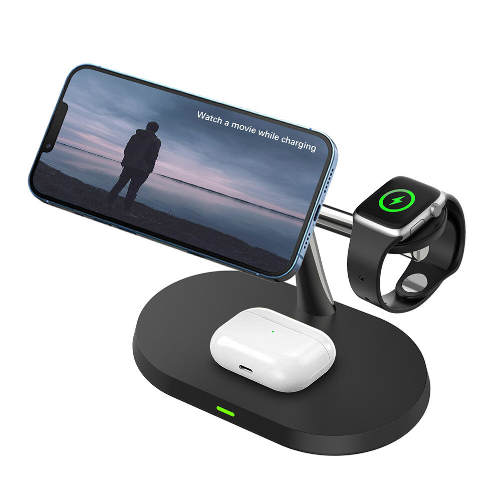 3in1 Magnetic Wireless Charger Station For Apple Watch S10/9 iPhone 16 Pro 15 14