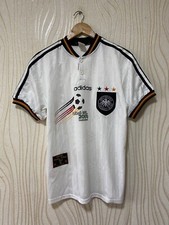 GERMANY 1996 1998 HOME FOOTBALL SHIRT SOCCER JERSEY ADIDAS sz M MEN WHITE