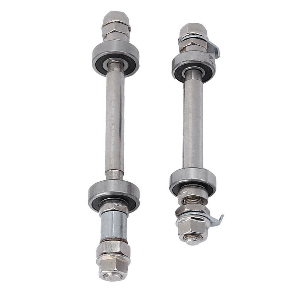 Durable Metal Bicycle Wheel Hub Axle Front Rear Solid Shaft Lever Bike