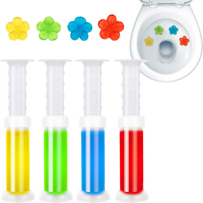 Toilet Gel Stamp, 4Pcs/36 Count Flower Fragrance Bathroom Deodorizer Bowl Cleane