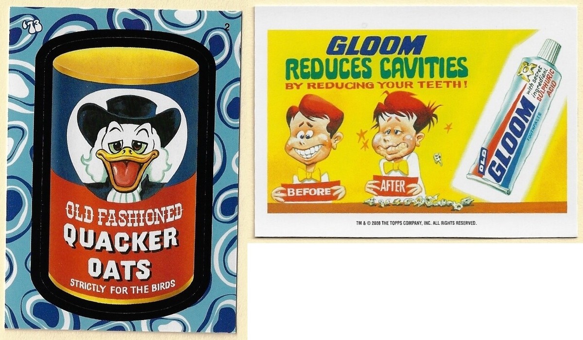 2008 TOPPS WACKY PACKAGES QUACKER OATS CARD 2 FLASHBACK SERIES 2