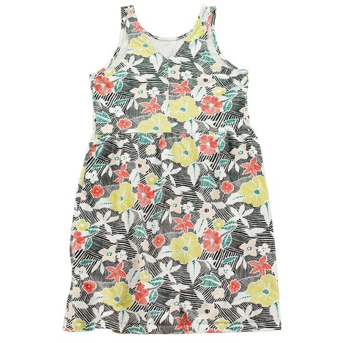 Old Navy Girl's Tropical Multicolor Sleeveless Jersey Swing Tank Dress L  10-12 | eBay