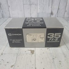 Vintage Chinon 35FX-III 35mm Compact Motorized DX Focus Free Film Camera