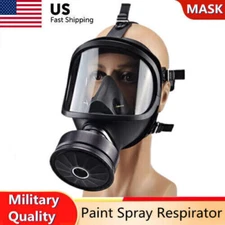 Large Size Gas Mask Facepiece Painter Painting Spraying Respirator + Filter Box