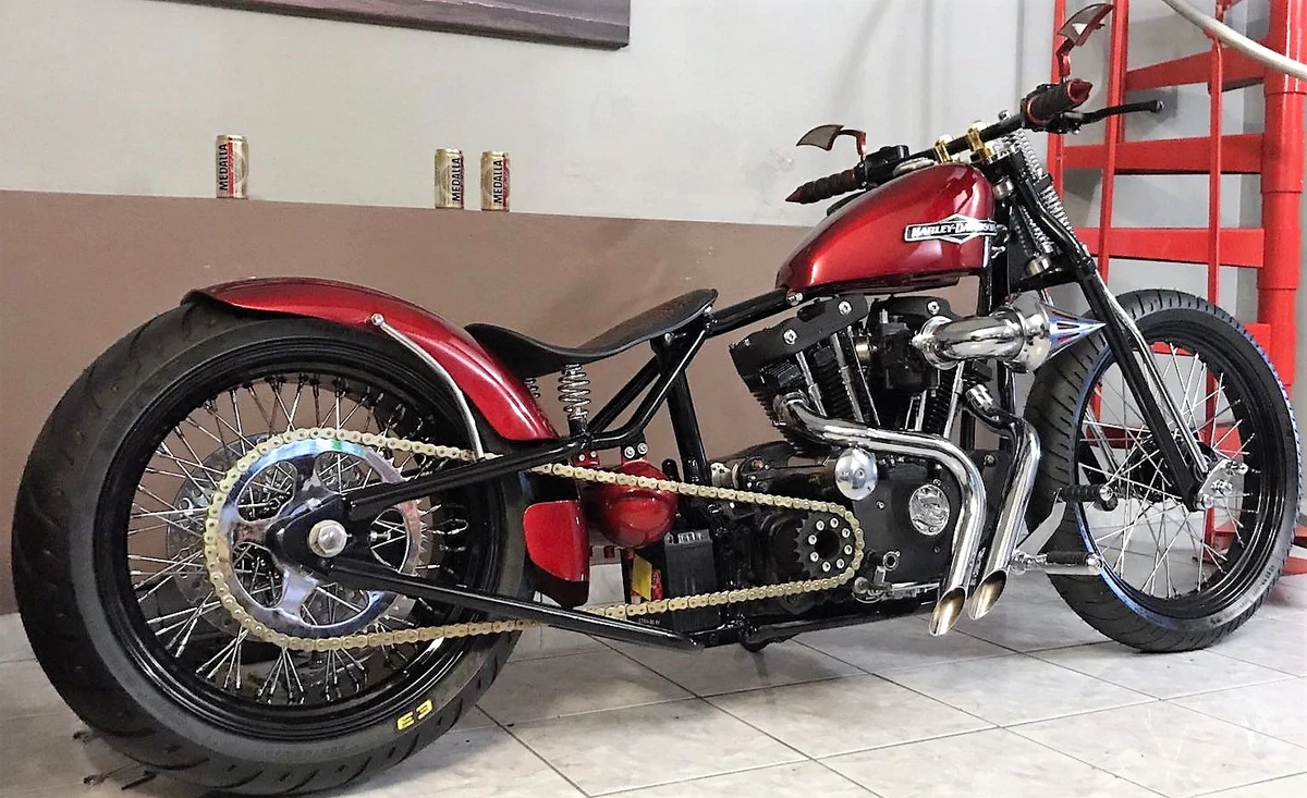 250 Tire Width Weld on Ironhead XL Sportster Hardtail 3