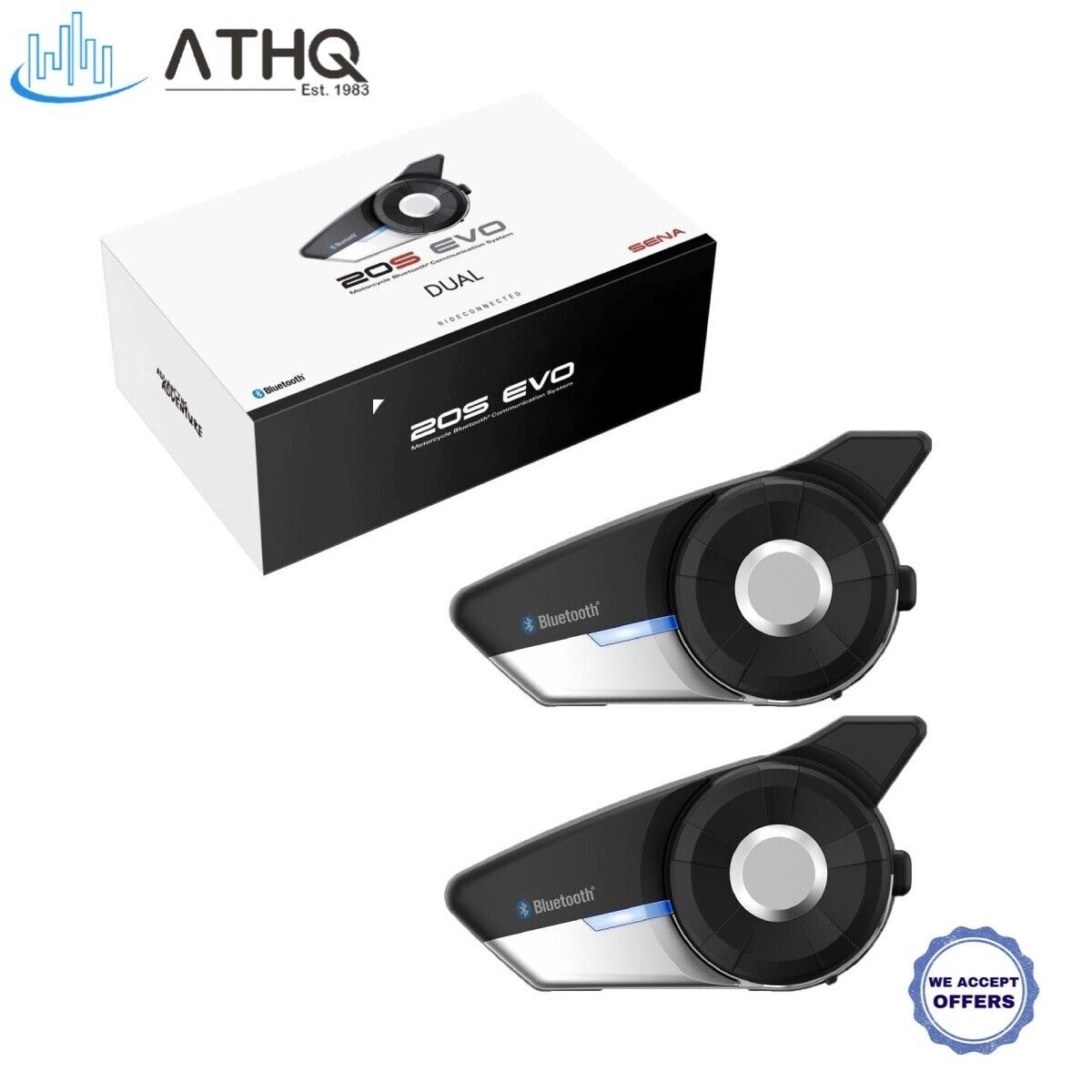 Omhoog video mate Sena 20S-EVO-01D Motorcycle Bluetooth Headset System Dual Pack Earbuds |  eBay