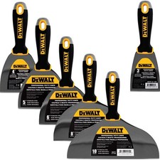 DEWALT Profi Spachtel Trockenbau Edelstahl Soft Grip 25-254mm Malerspachtel