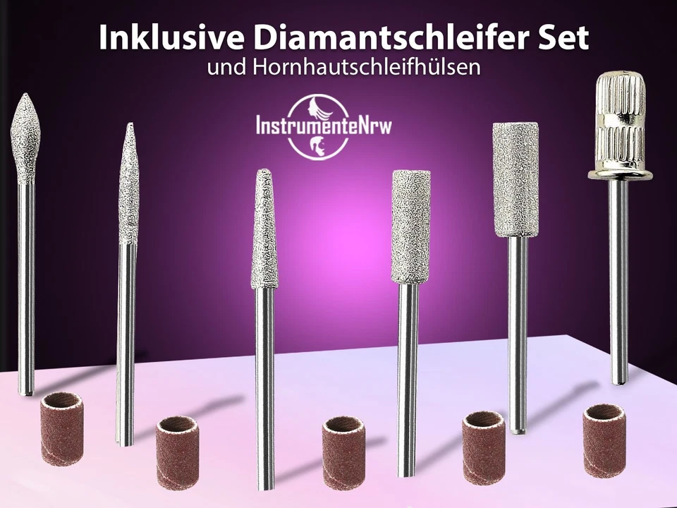 Profi Fußpflegegerät Hornhautentferner Fräser Nagelfräser Fußpflege Pediküre Set - Bild 4 von 4