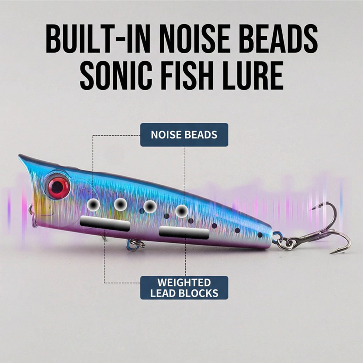 3Pcs Fishing Lures Hard Bait Popper Topwater Lures Savage Minnow Pike Crankbaits - Image 21